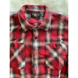 RRL Ralph Lauren plaid camp shirt